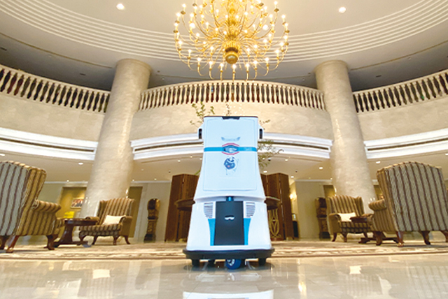 ADY-05配送机器人入驻智慧酒店