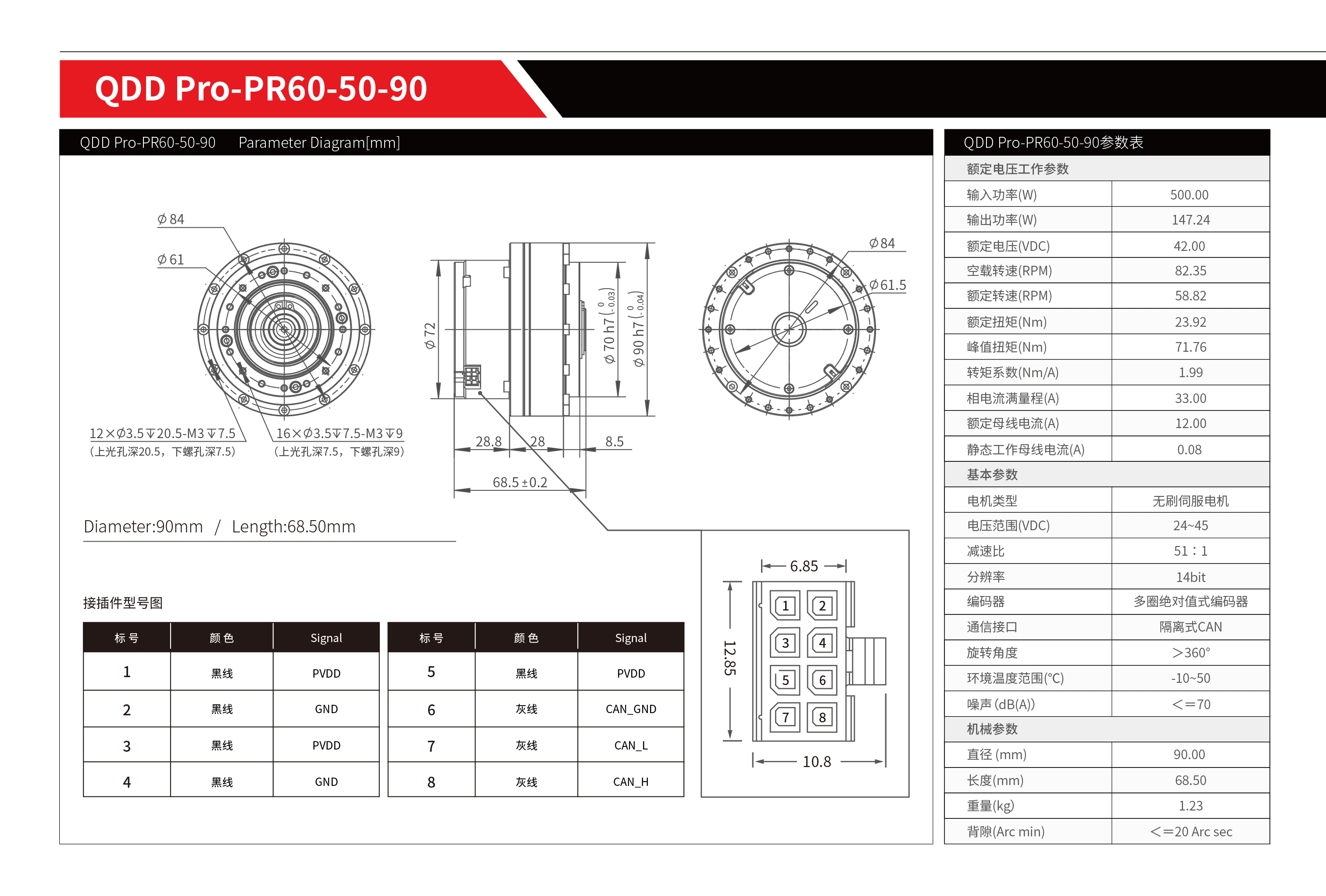 QDD Pro-PR60-50-90(谐波)