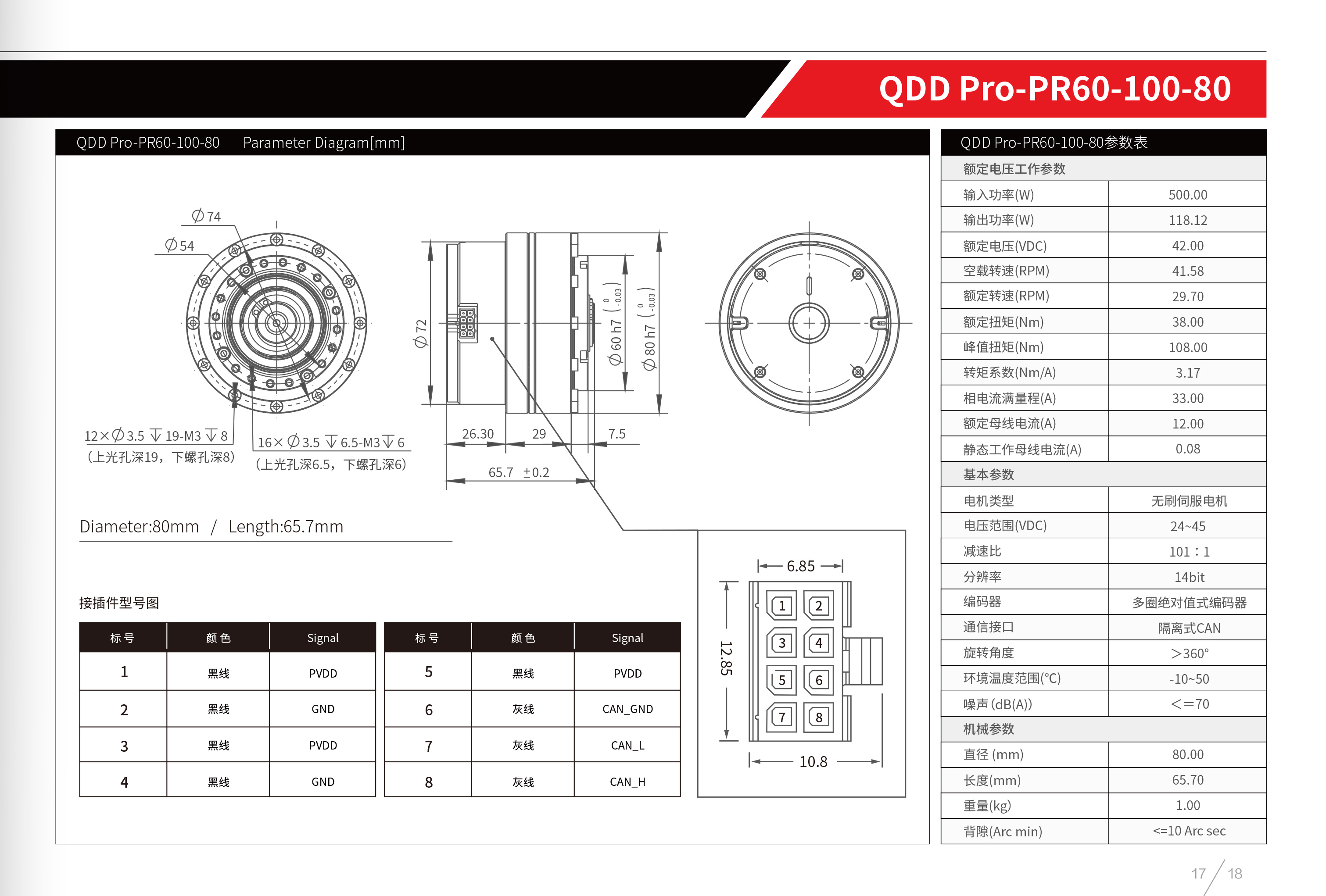 QDD Pro-PR60-100-80(谐波)